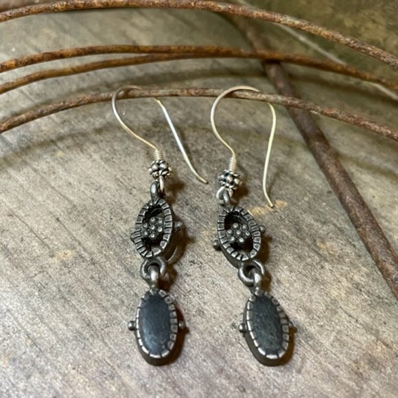 Artisan Boho Chic Tribal Dangle Drop Earrings - Picture 3 of 12